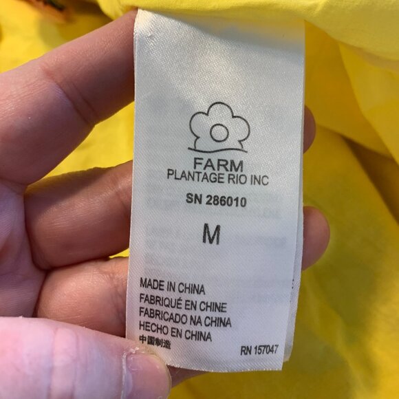 FARM Rio Yellow Asymmetrical Ruffled Maxi Dress - Picture 4 of 10